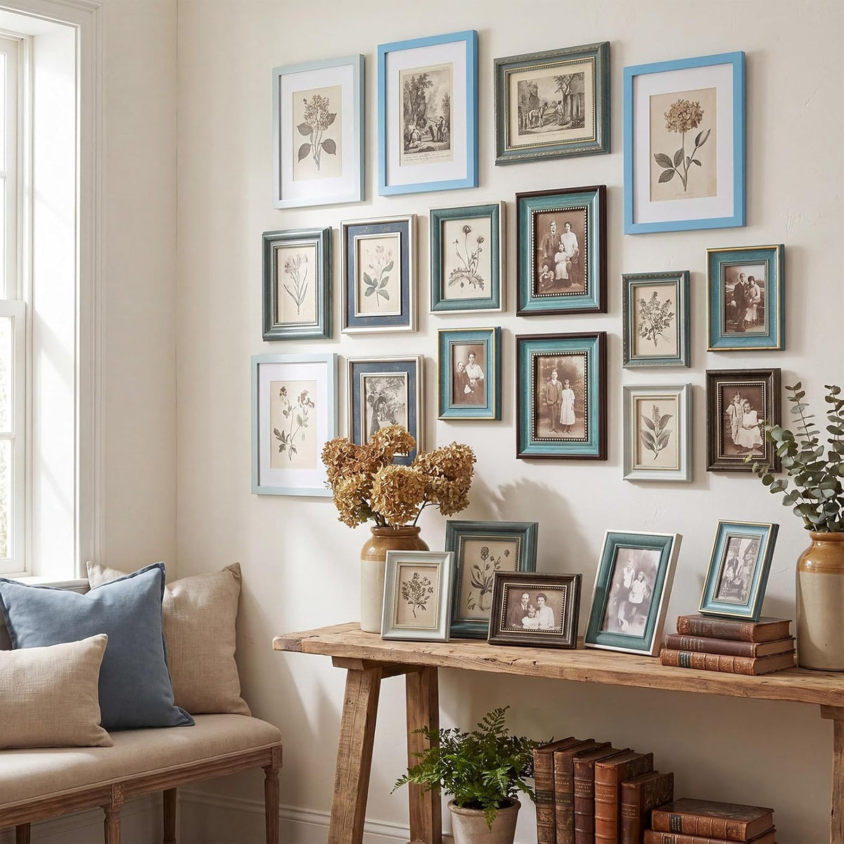 20 Pack Vintage Picture Frames for Gallery Wall, Fresh