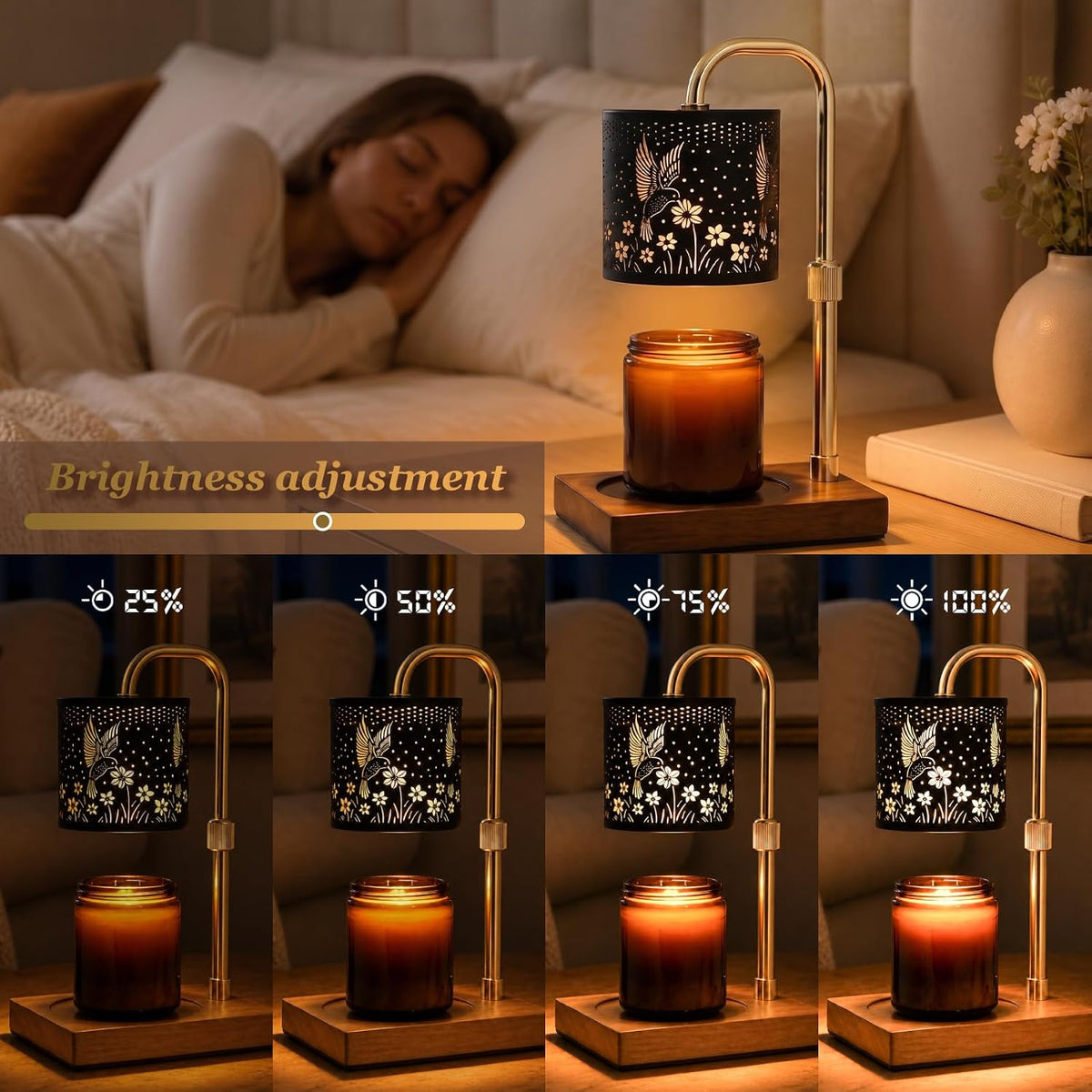 Hummingbird Candle Warmer Lamp Timer - Birthday Gifts for Women