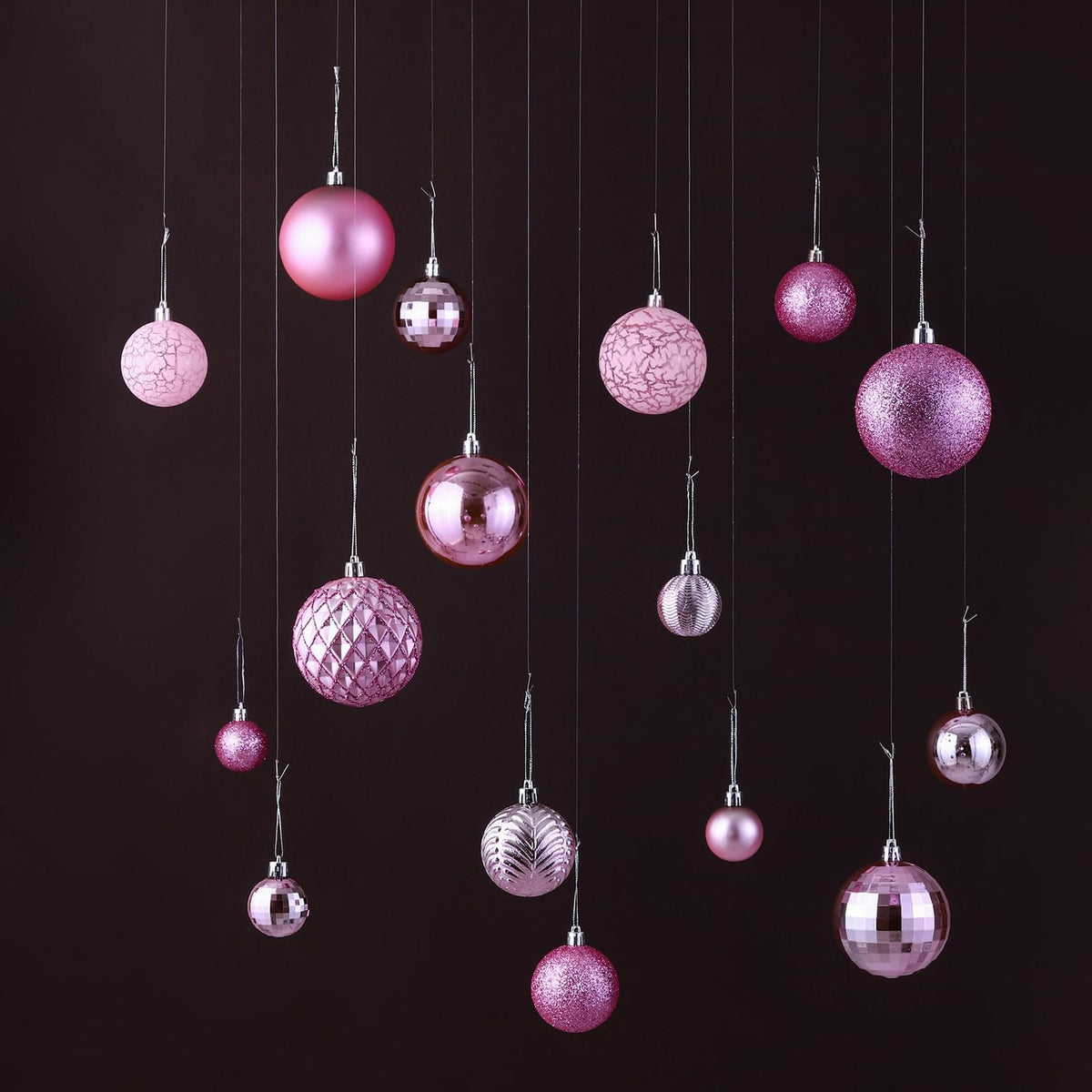 36Pcs Light Pink Christmas Balls for 2026 Christmas Tree Ornaments