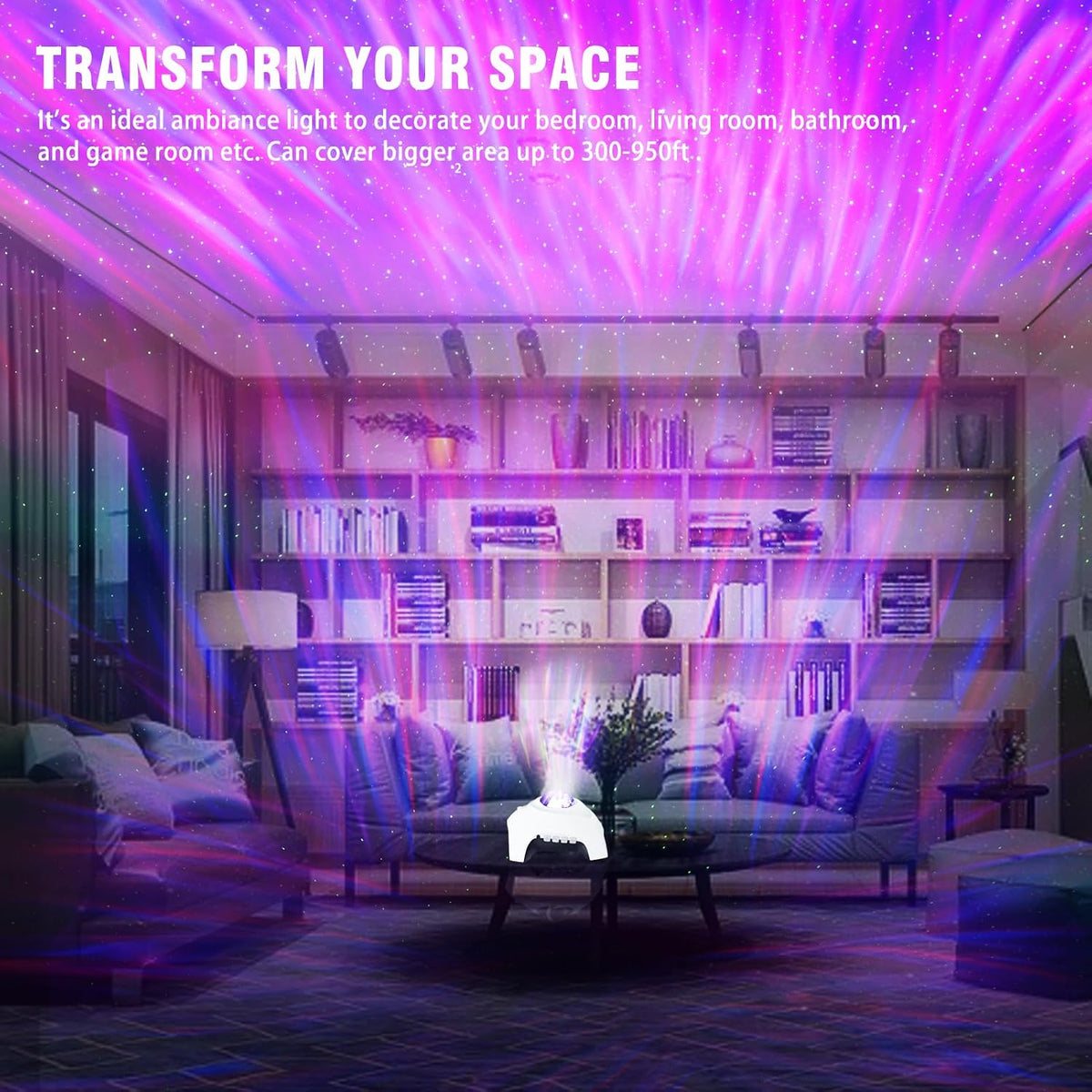 Star Projector, Galaxy Projector, Northern Lights Aurora Projector for Bedroom with Music Bluetooth Speaker and White Noise, Starry Night Light Projectors for Kids Adults
