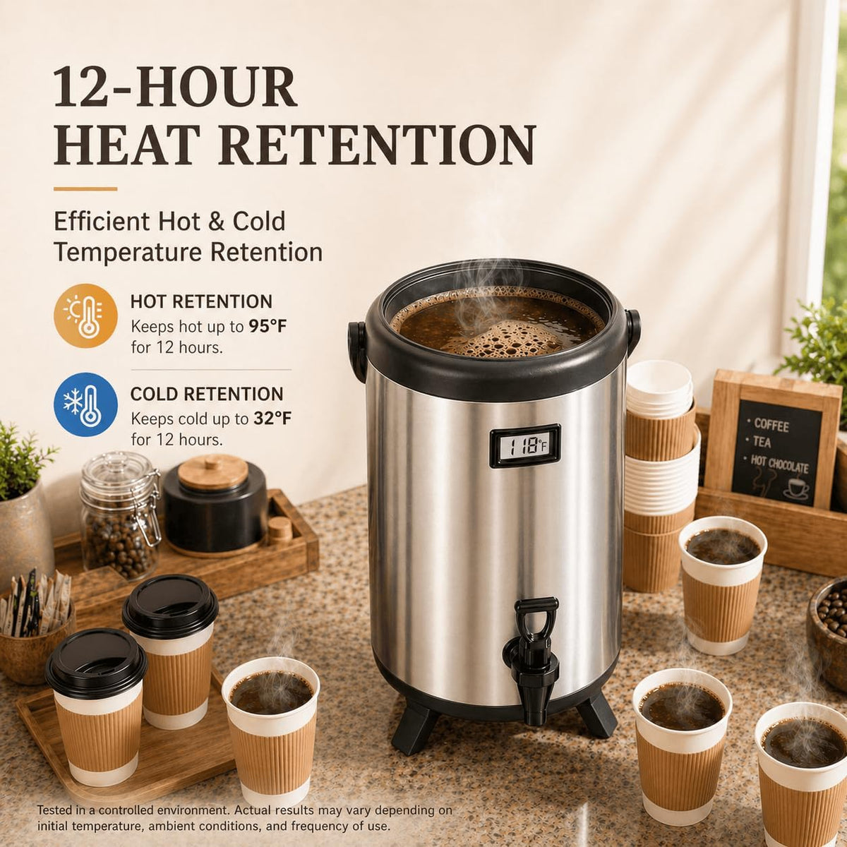 2.2 Gallon Insulated Beverage Dispenser with Spigot