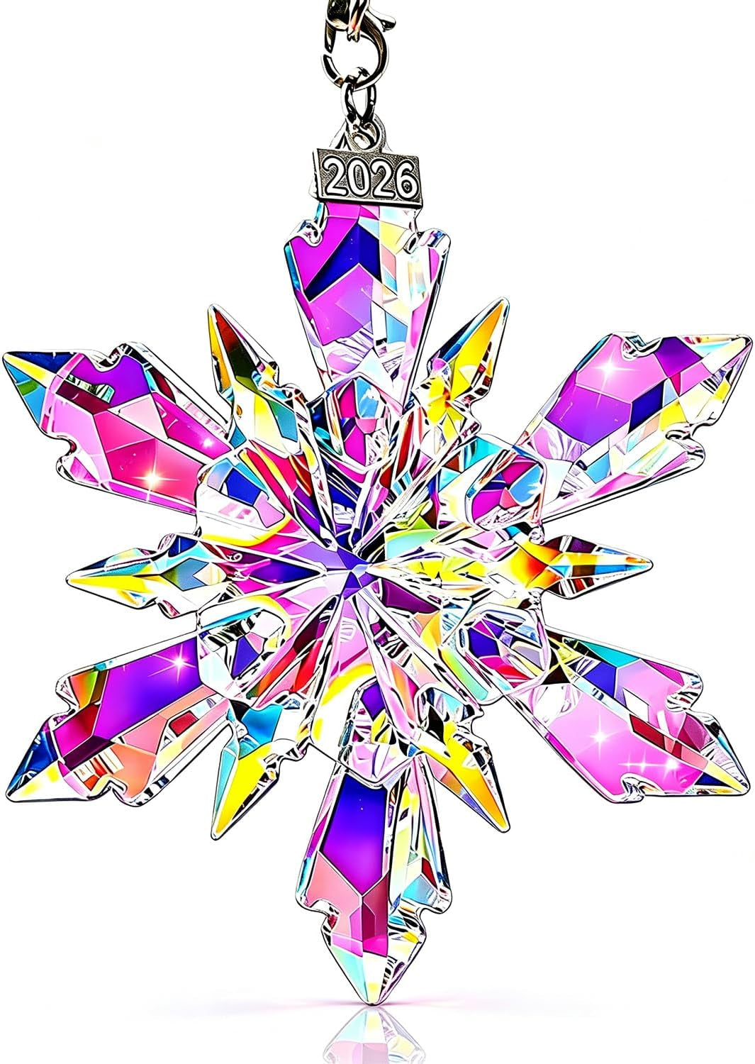 Christmas Ornaments 2026, Crystal Glass Snowflake Ornaments, Sparkly Pretty
