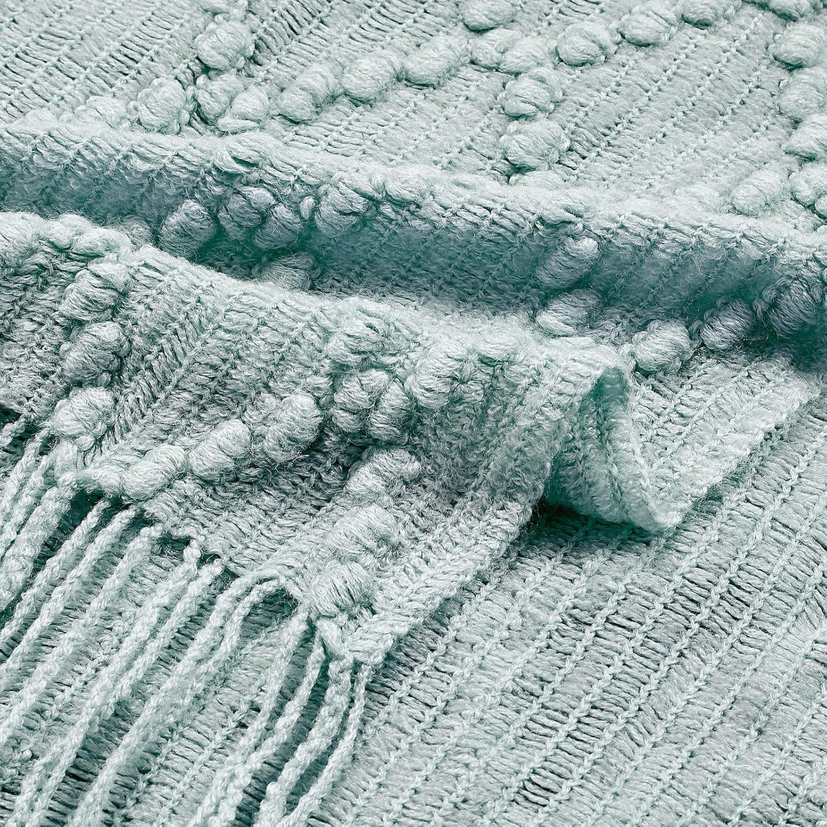 Auqa Throw Blanket 50 X70 Inch Jacquard Throw Knitted Blanket