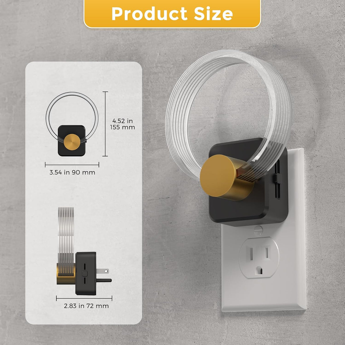 Night Lights Plug into Wall, 2 Pack Plug in Night Lights