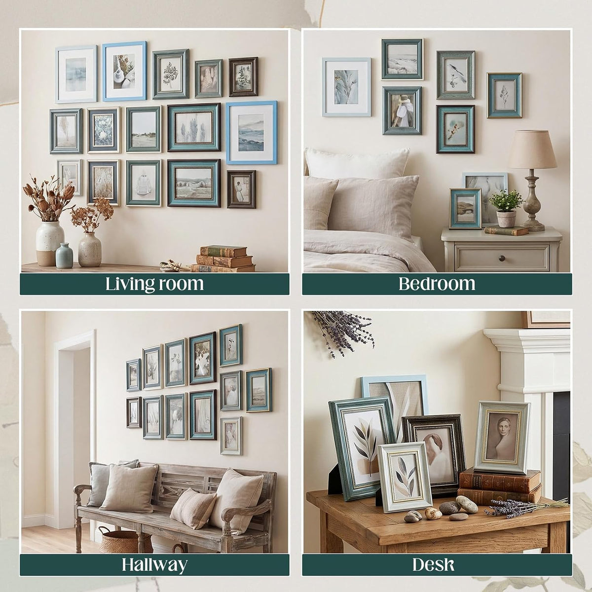 20 Pack Vintage Picture Frames for Gallery Wall, Fresh