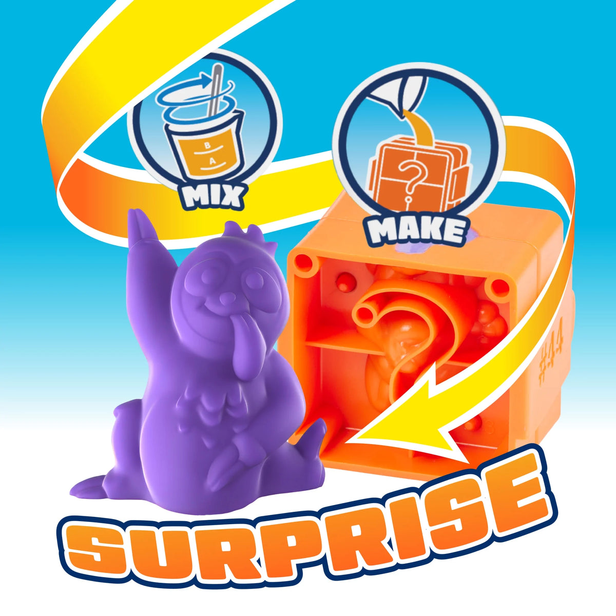Elmer’S Squishies DIY Squishy Toy Kit, 2 Count Mystery Characters, Glow in the Dark Color