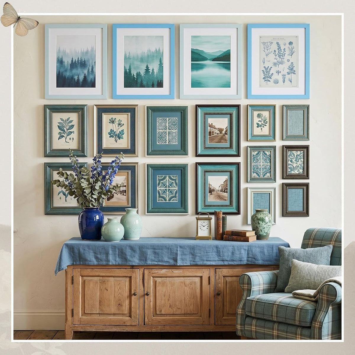 20 Pack Vintage Picture Frames for Gallery Wall, Fresh