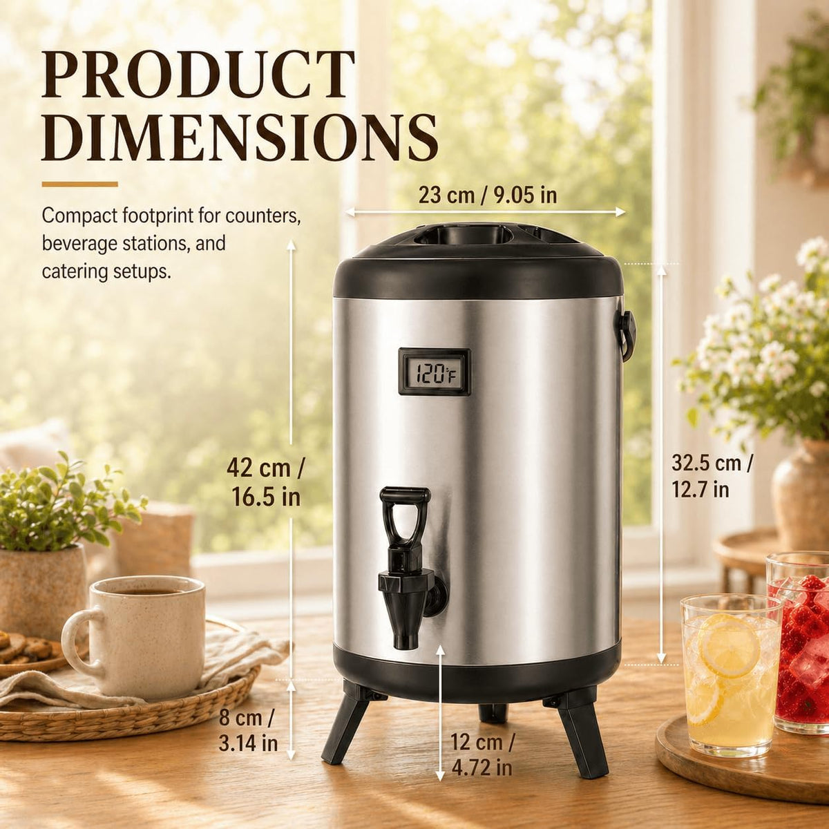 2.2 Gallon Insulated Beverage Dispenser with Spigot