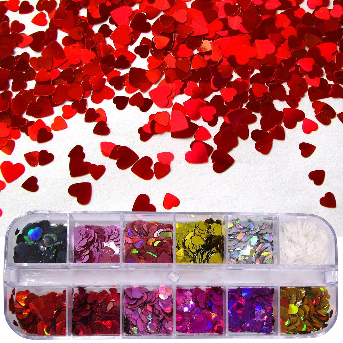 Holographic Nail Glitter Star Heart Butterfly Shaped Chunky Glitter Flakes