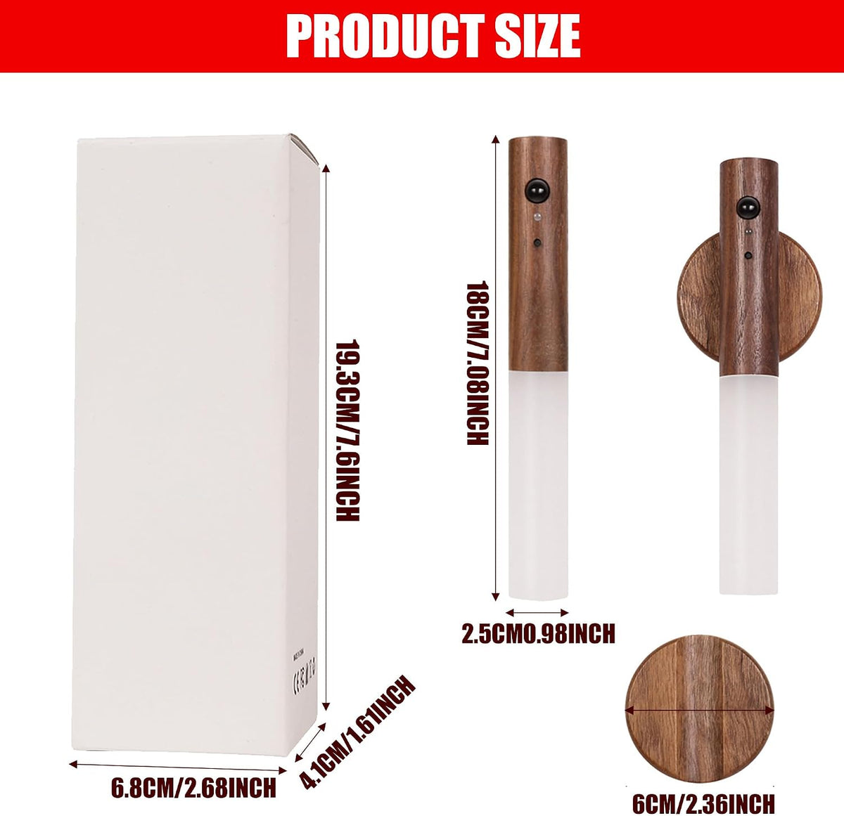 Wooden Motion Sensor Night Lights
