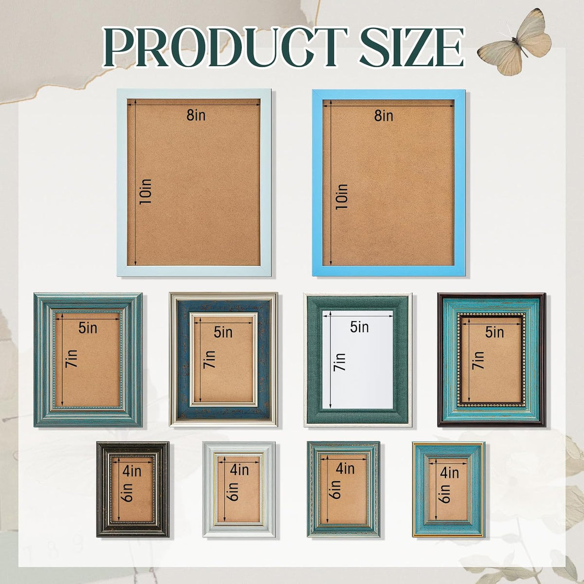 20 Pack Vintage Picture Frames for Gallery Wall, Fresh