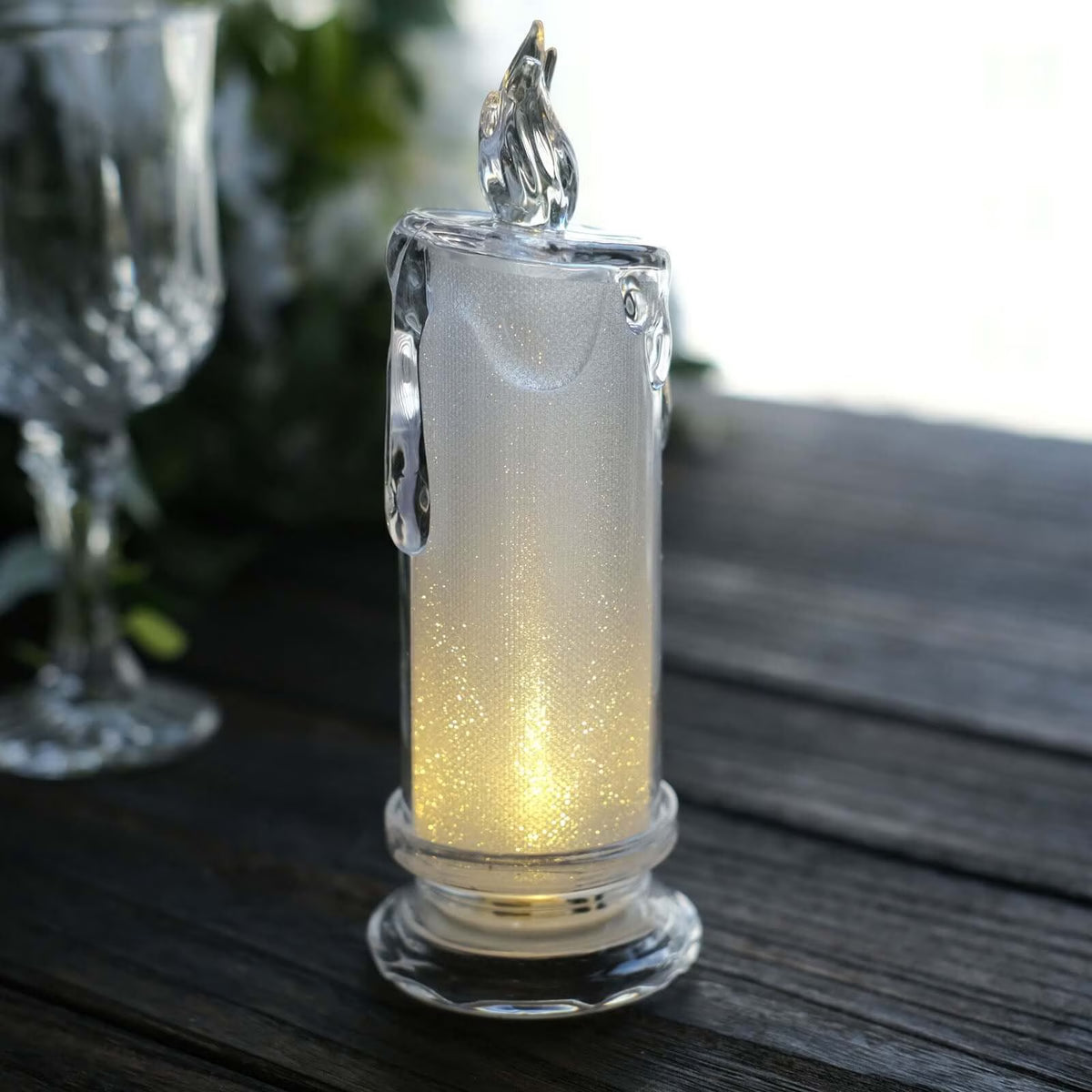 3 Pack | 7" Warm White LED Flameless Tea Light Candles, Battery Operated Candle Lamp