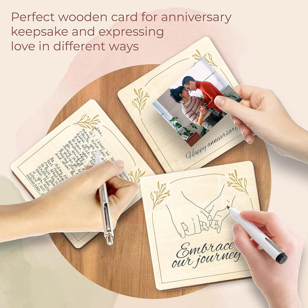 2Nd Anniversary Card for Him and Her, 2 Year Wood Gift