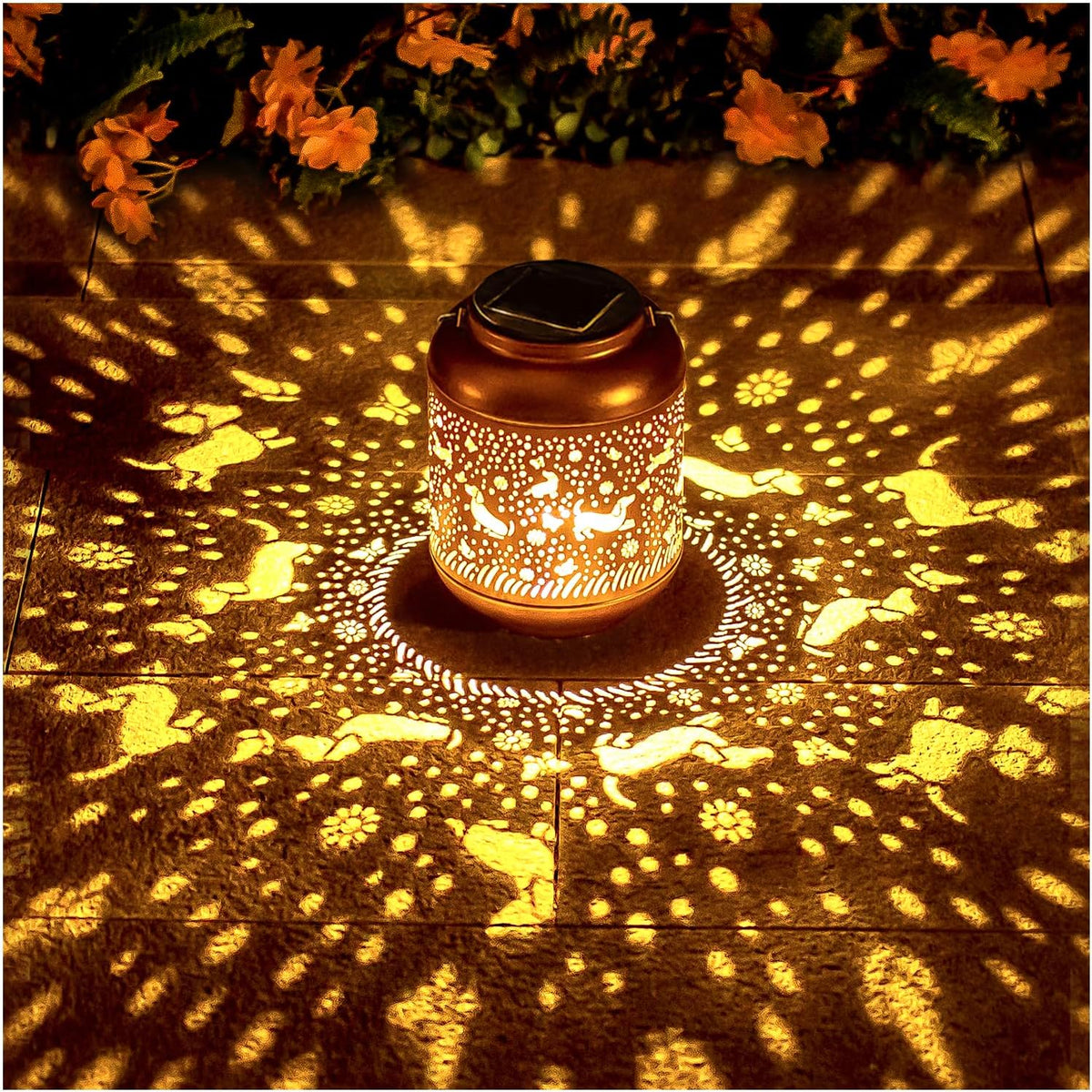 Dachshund Dog Solar Lanterns Outdoor Waterproof Hanging Solar Lights Dachshund Dog Gifts for Women & Men Metal Decorative LED Dachshund Dog Lanterns for Garden Decor,Patio,Lawn,Pathway,Yard