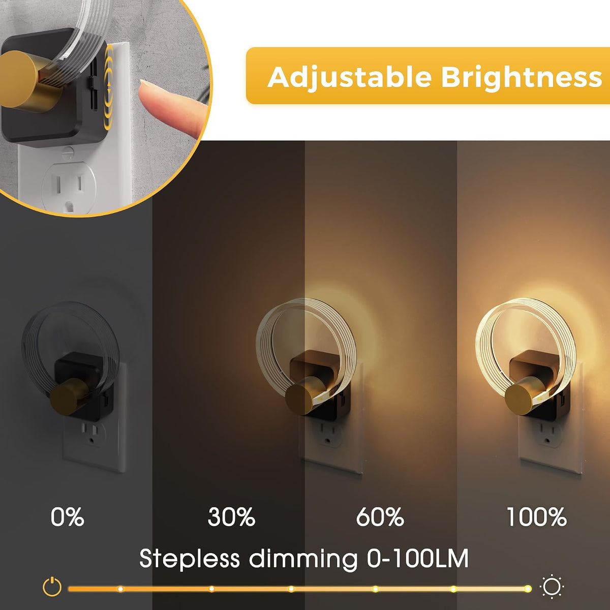 Night Lights Plug into Wall, 2 Pack Plug in Night Lights