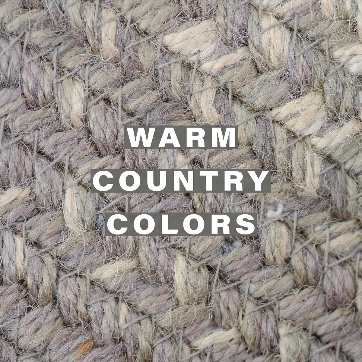 Grey Cloud Jute Braided Placemats, round 15" Set of 6