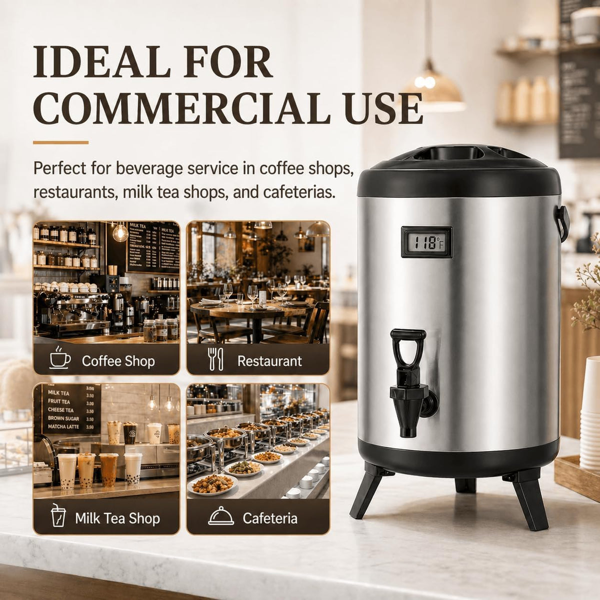 2.2 Gallon Insulated Beverage Dispenser with Spigot