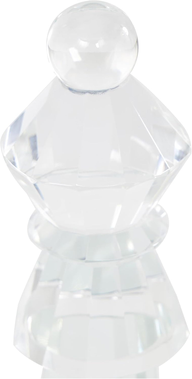 Deco 79 Crystal Chess Decorative Bookends Oversized Non Skid Bookends with Cut Crystal Designs, Set of 2 Office Bookends4 W, 10" H, Clear