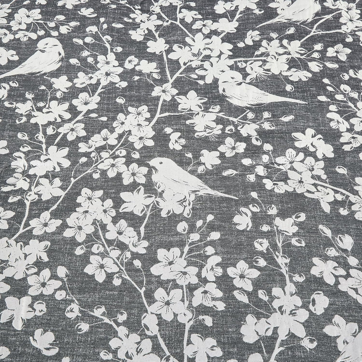 5-Piece Jacquard Comforter Set, Charcoal White Botanical Floral Bedding with Decorative Cushions, Soft Lightweight All-Season Bedding Set, King Size