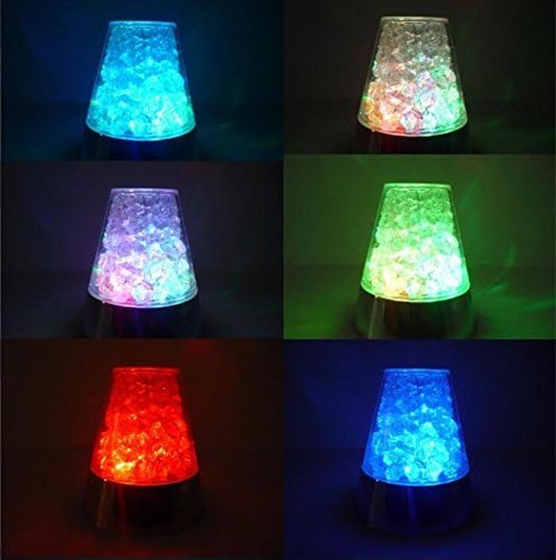 Ice Fiber Optic Mood Novelty Lamps Lighting Glacier Lite with Color-Changing Crystals Base