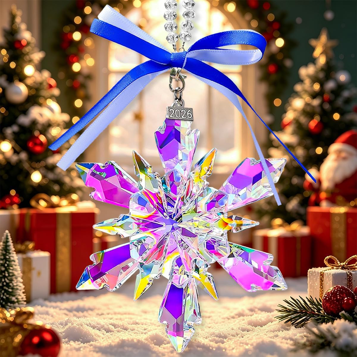 Christmas Ornaments 2026, Crystal Glass Snowflake Ornaments, Sparkly Pretty